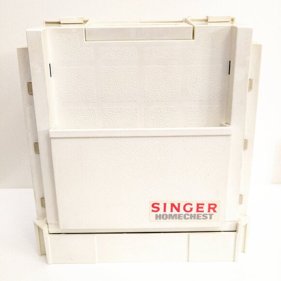 SINGER Home Chest Sewing Storage Organizer / Arts Crafts Tote / Vintage 1980s - Picture 1 of 7